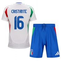 Italy Bryan Cristante #16 Replica Away Minikit Euro 2024 Short Sleeve (+ pants)